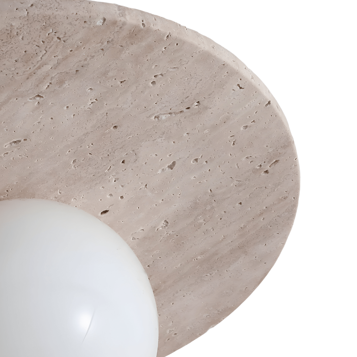 Luminária Plafon Moderna Minimalista Mármore Travertino Biar - ORNE™ — decor studio