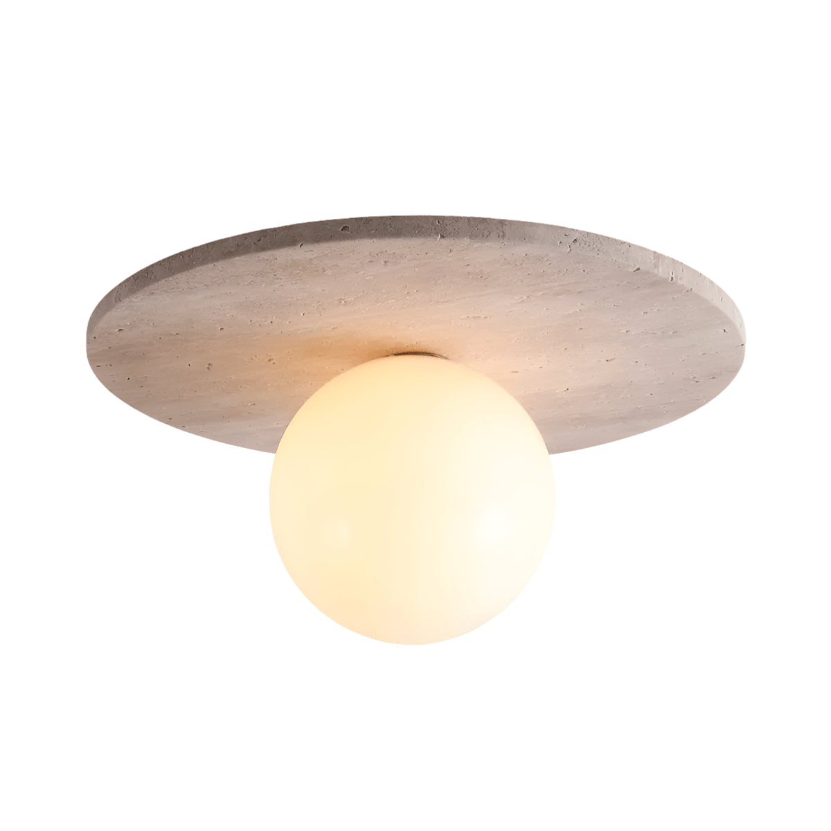 Luminária Plafon Moderna Minimalista Mármore Travertino Biar - ORNE™ — decor studio