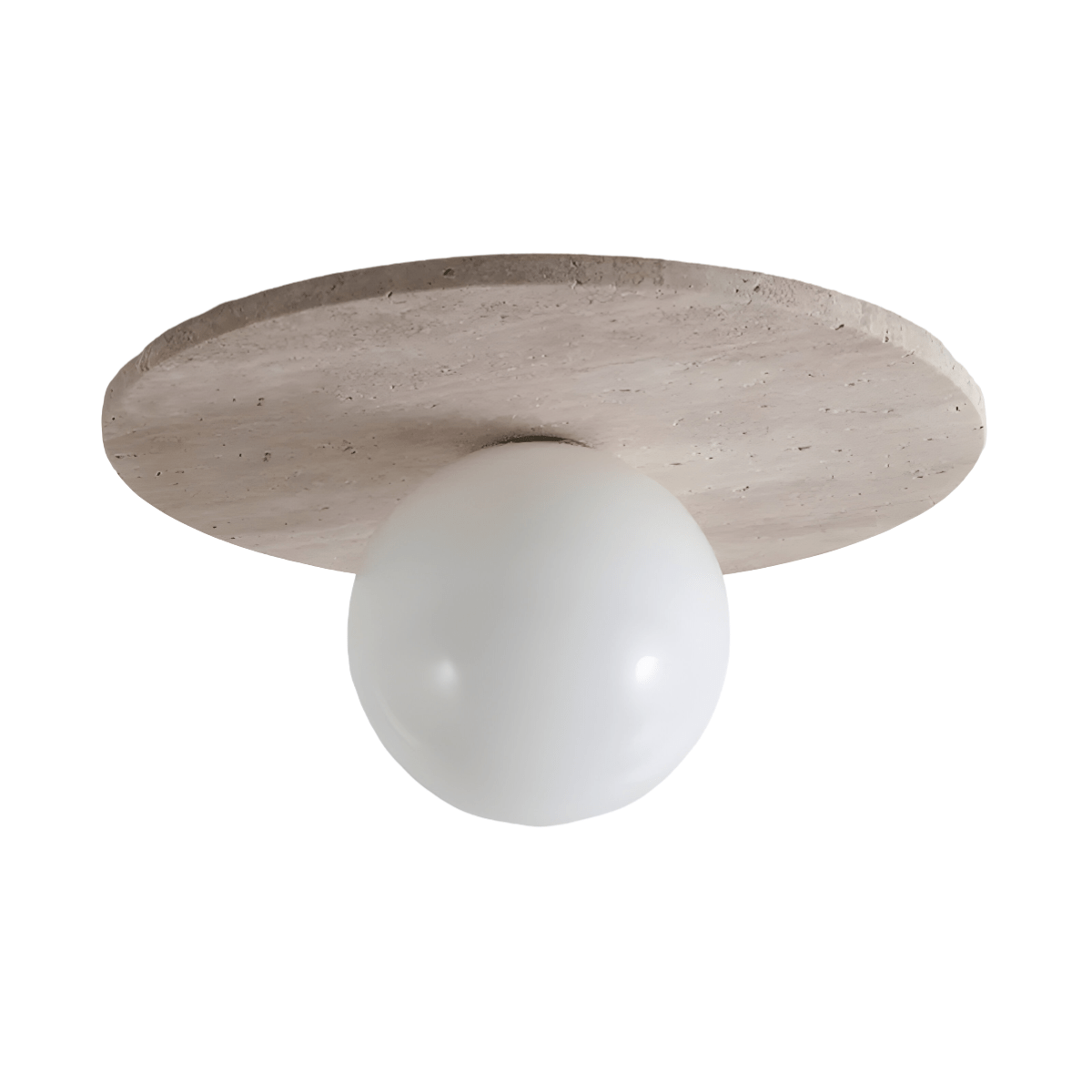 Luminária Plafon Moderna Minimalista Mármore Travertino Biar - ORNE™ — decor studio