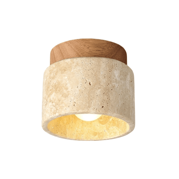Luminária Plafon Moderna Minimalista Mármore Travertino Byello - ORNE™ — decor studio