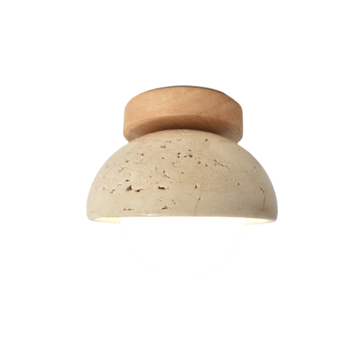 Luminária Plafon Moderna Minimalista Mármore Travertino Ihalla - ORNE™ — decor studio