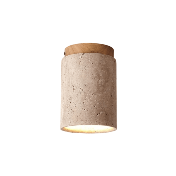Luminária Plafon Moderna Minimalista Mármore Travertino Veatina - ORNE™ — decor studio