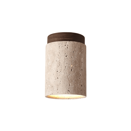 Luminária Plafon Moderna Minimalista Mármore Travertino Veatina - ORNE™ — decor studio