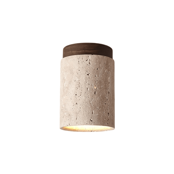 Luminária Plafon Moderna Minimalista Mármore Travertino Veatina - ORNE™ — decor studio