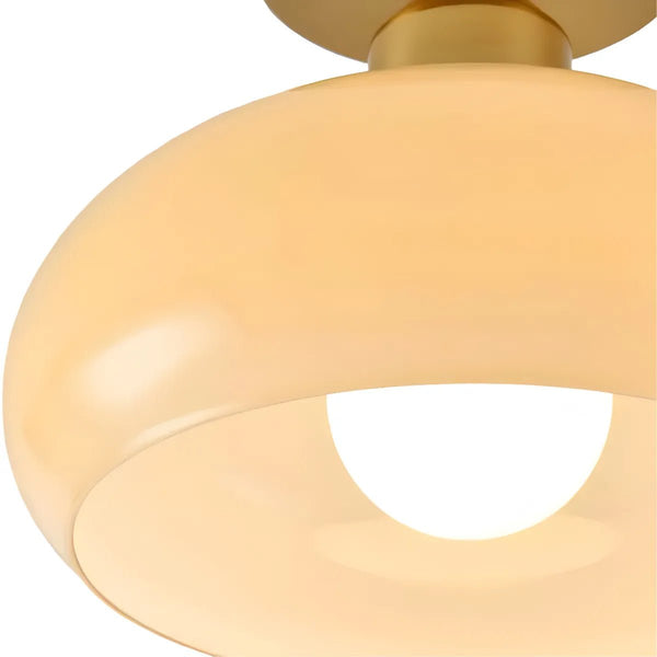 Luminária Plafon Moderna Minimalista Metal Vidro Cream - ORNE™ — decor studio