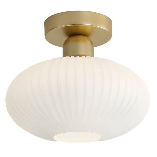Luminária Plafon Moderna Minimalista Metal Vidro Happan - ORNE™ — decor studio