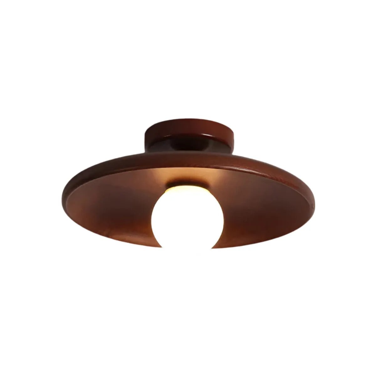 Luminária Plafon Moderna Minimalista Rústica Madeira Globo Bola Vidro Zavi - ORNE™ — decor studio