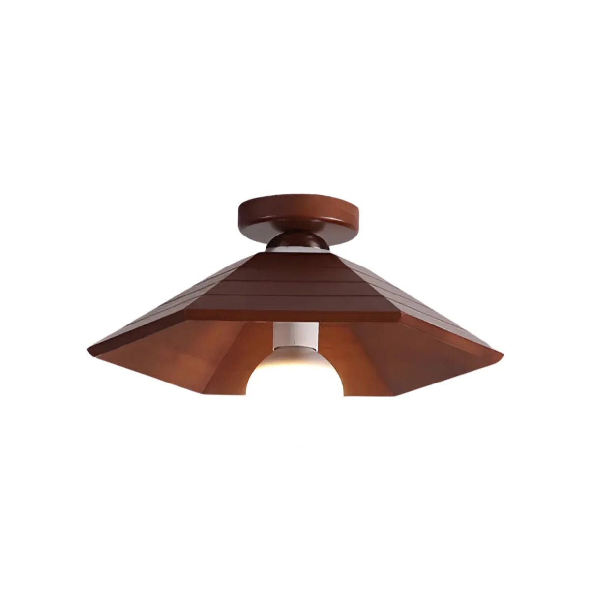 Luminária Plafon Moderna Minimalista Rústica Madeira Globo Bola Vidro Zavi - ORNE™ — decor studio
