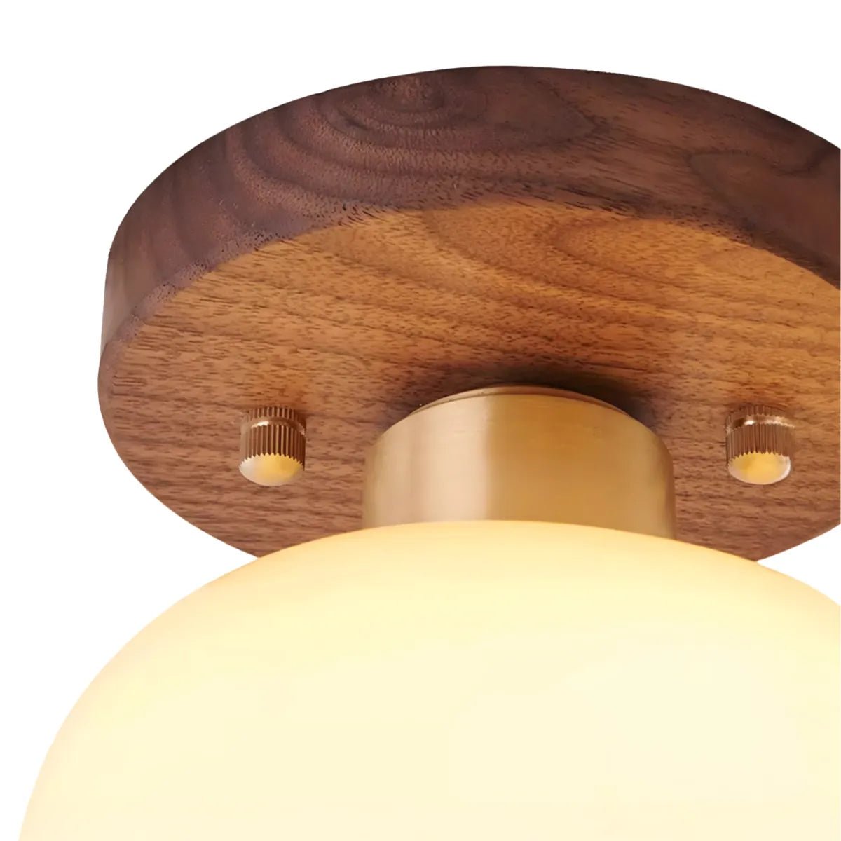 Luminária Plafon Moderna Minimalista Rústico Madeira Vidro Gunnar - ORNE™ — decor studio