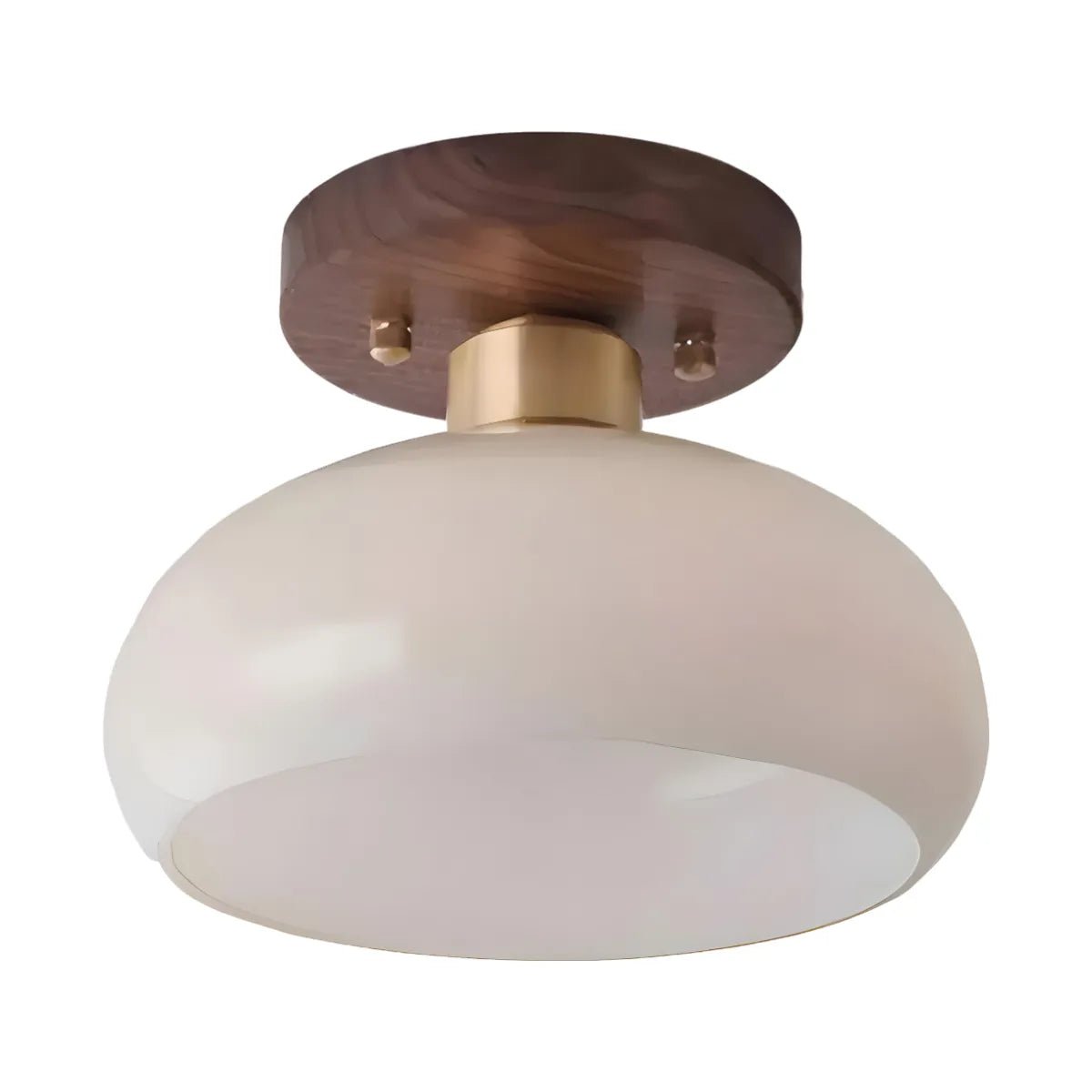 Luminária Plafon Moderna Minimalista Rústico Madeira Vidro Gunnar - ORNE™ — decor studio