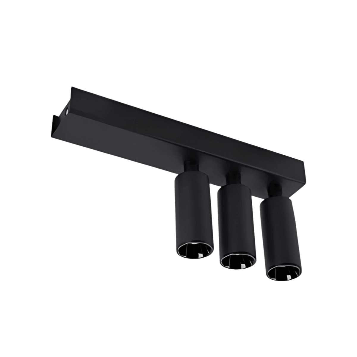 Luminária Plafon Moderna Minimalista Spots Direcionáveis LED Pearl - Preto / 3x3W / Branco Quente Âmbar (2700K)