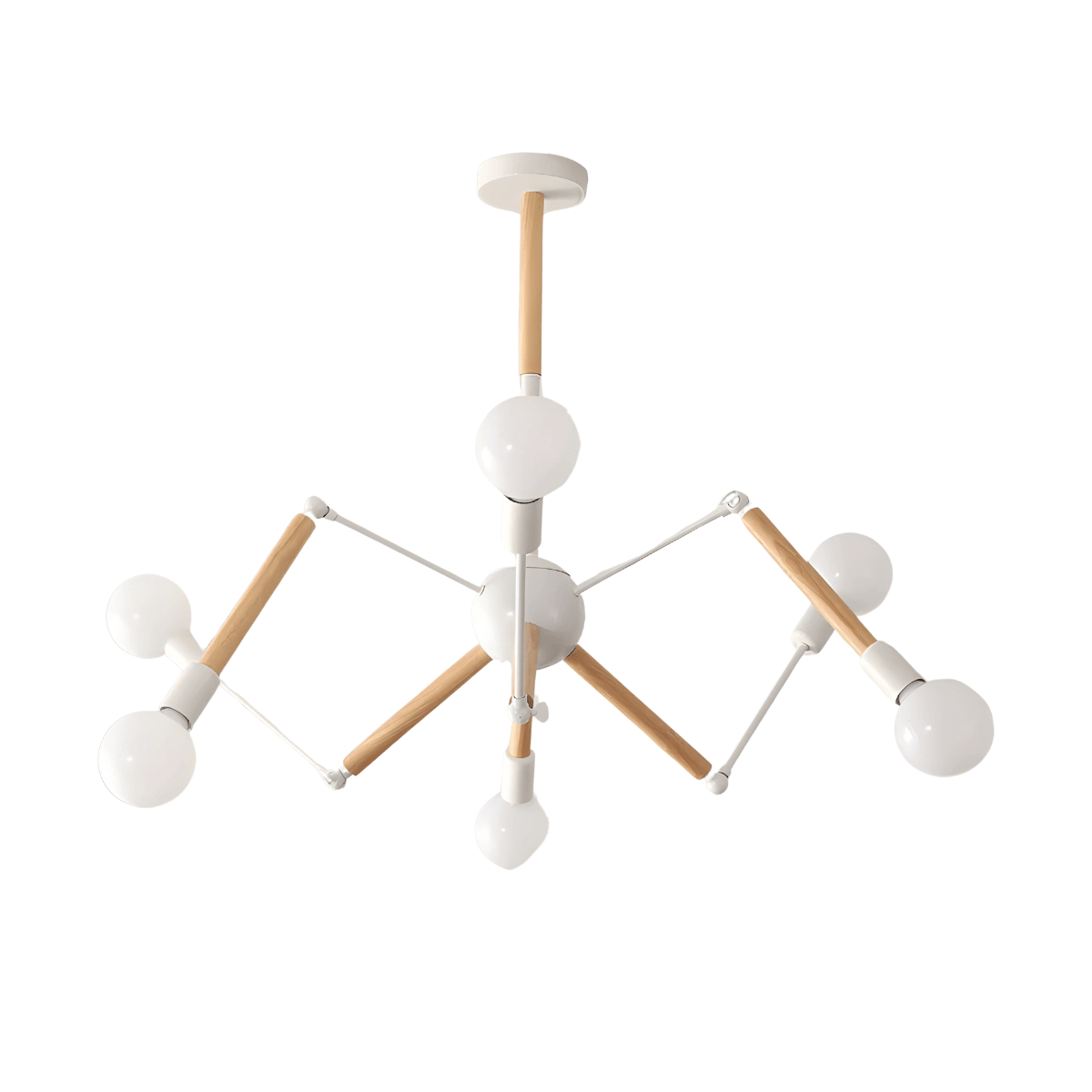 Luminária Plafon Moderno Minimalista Madeira Articulada Queer - ORNE™ — decor studio
