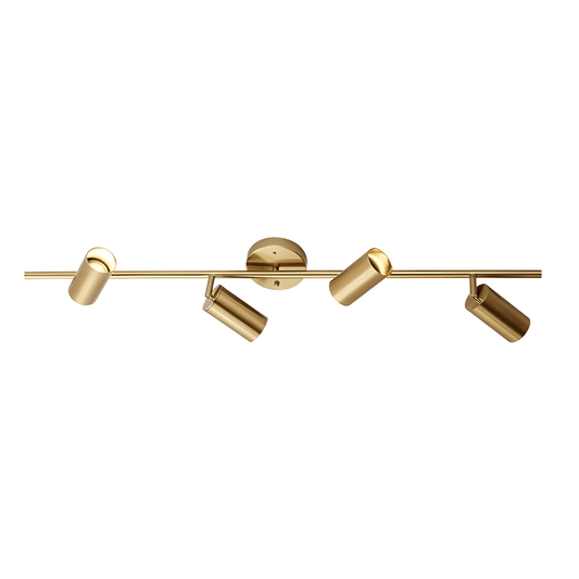 Luminária Plafon Spots Direcionáveis Dourado Metal MR16 GU10 Pline - ORNE™ — decor studio