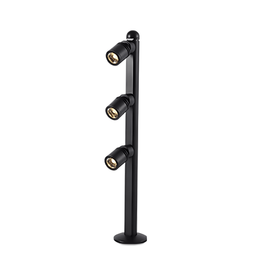 Luminária Poste de Luz Interno Regulável Direcionável Articulado Metal LED Foccus - Preto / 3W / 20cm / Branco Quente (3000K) | 12v