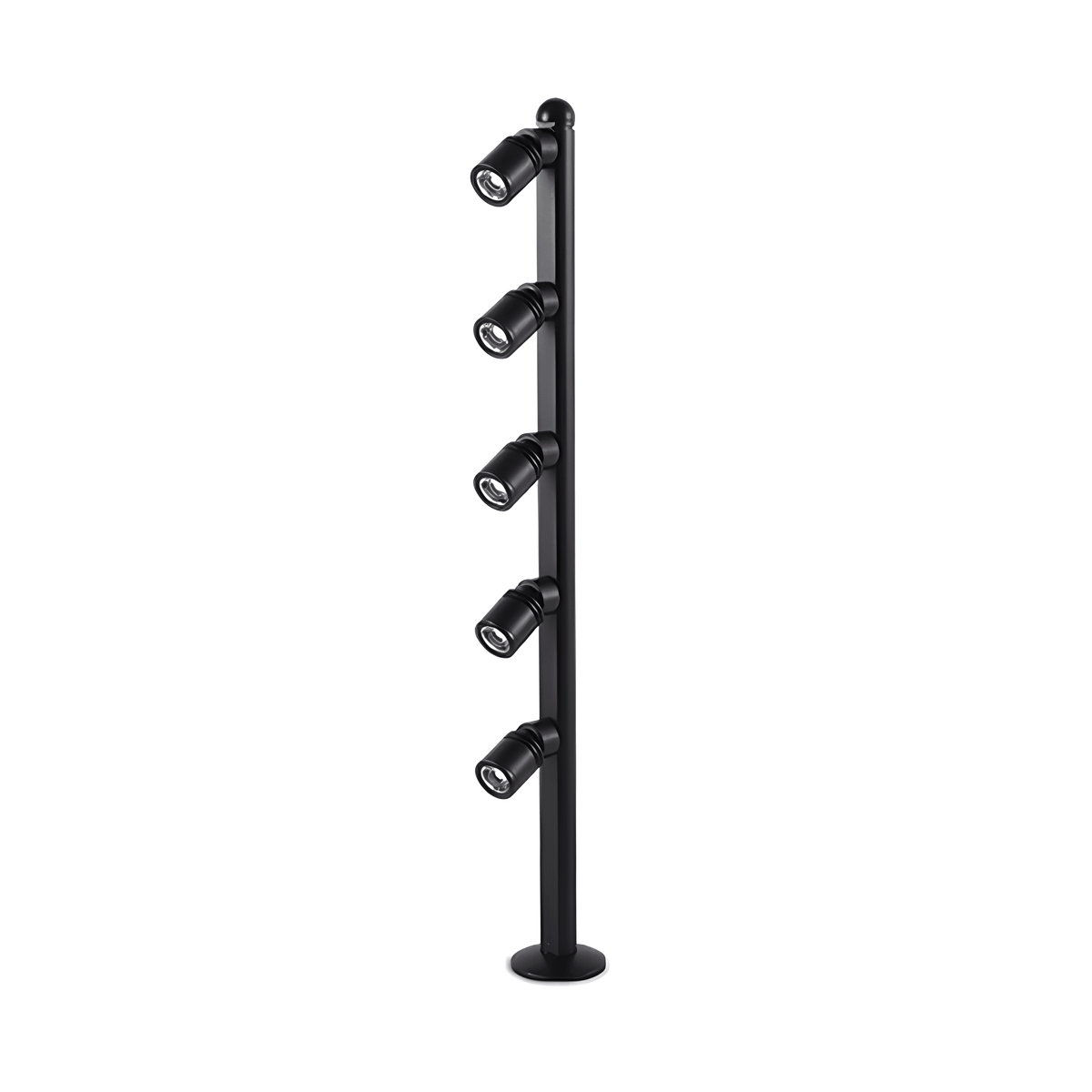 Luminária Poste de Luz Interno Regulável Direcionável Articulado Metal LED Foccus - Preto / 5W / 36,5cm / Branco Quente (3000K) | 12v