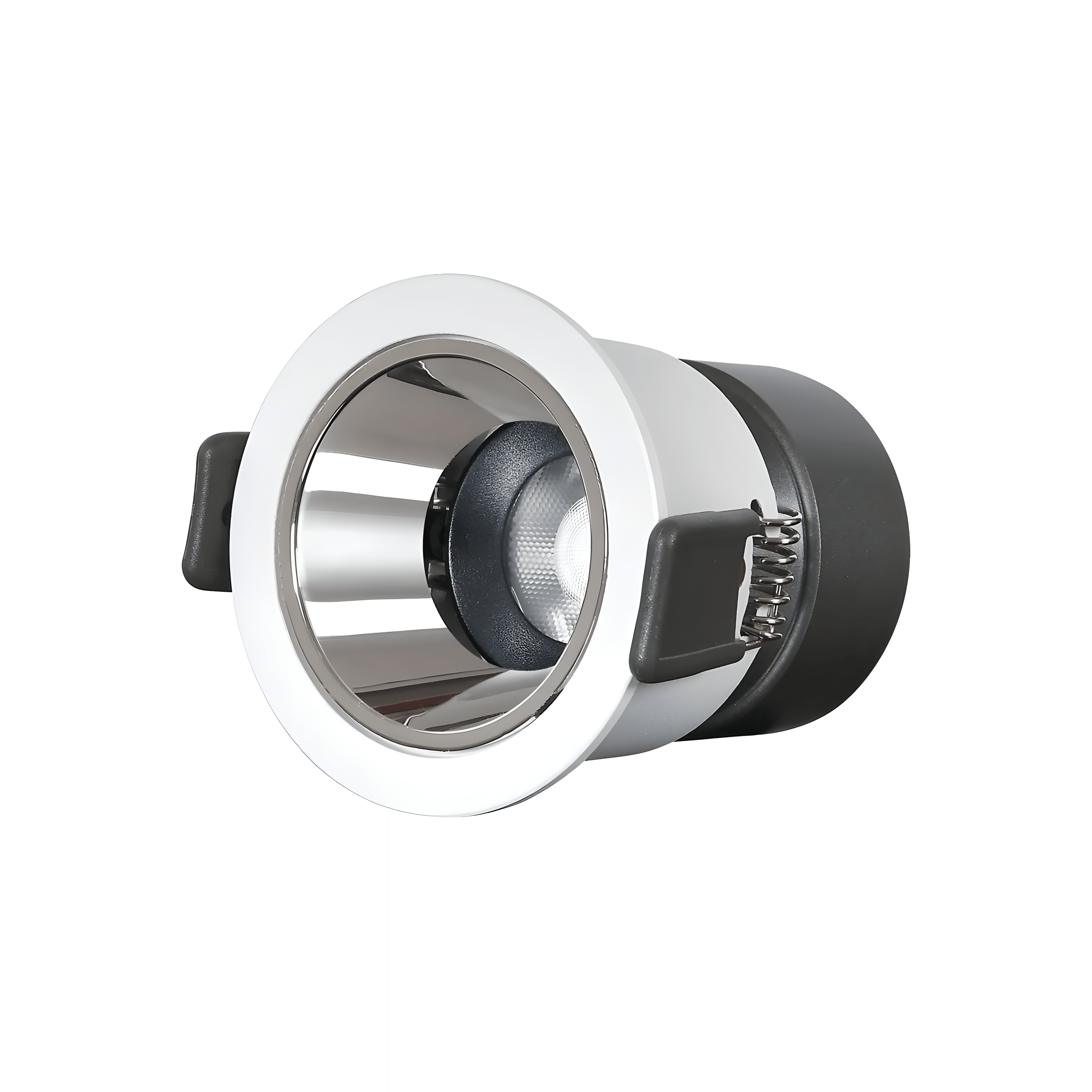 Luminária Spot Embutir Moderno Minimalista Redondo LED Nex - Branco e Prata / Branco Quente (3000K) / 5W