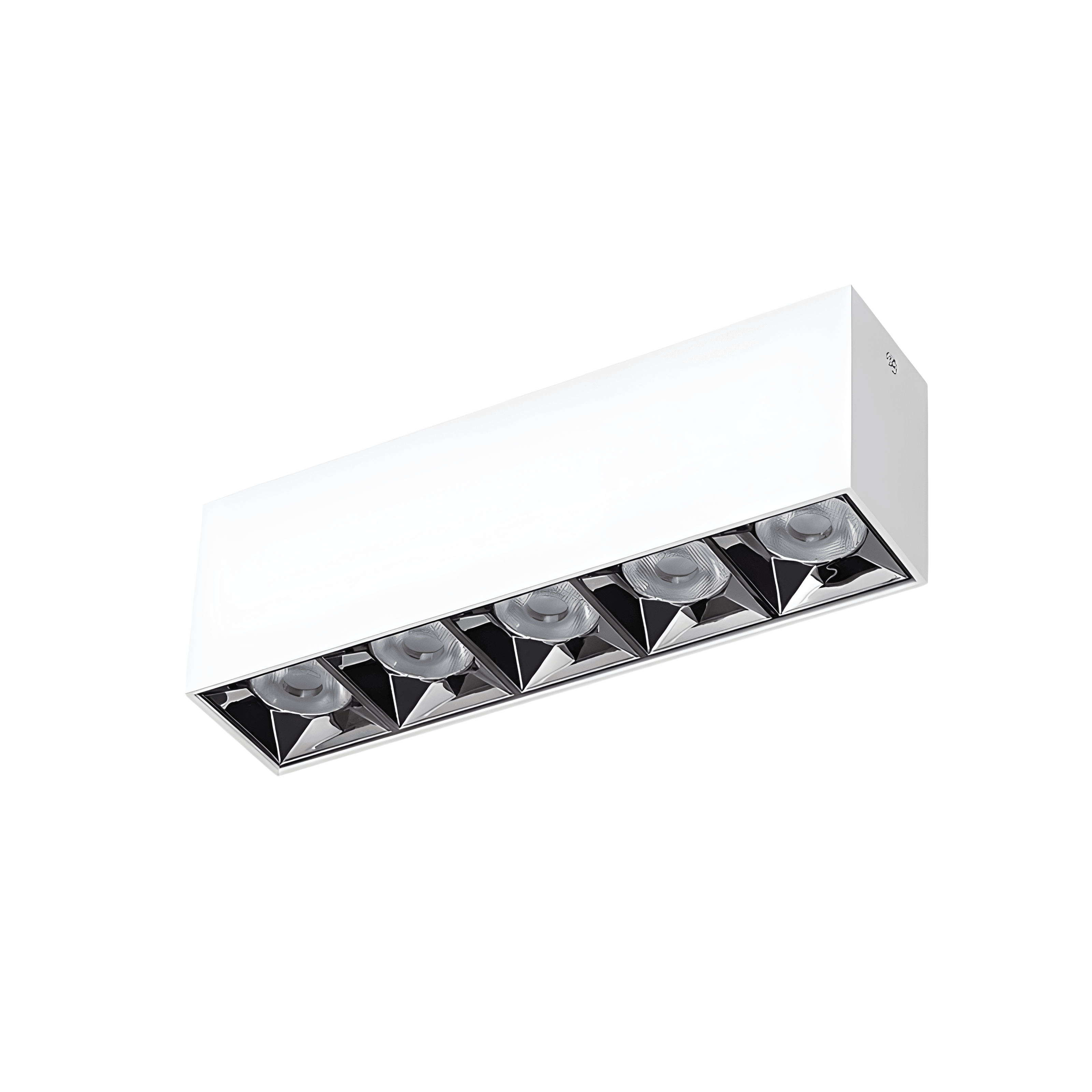 Luminária Spot Sobrepor Moderna Mini Focos Downlight Anti-glare LED Track - 25W / Branco / 220v / Branco Quente (3000K)