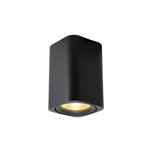 Luminária Spot Sobrepor Moderno Minimalista Quadrado Recuado LED Brid - Preto / 7W / Branco Quente (3000K)