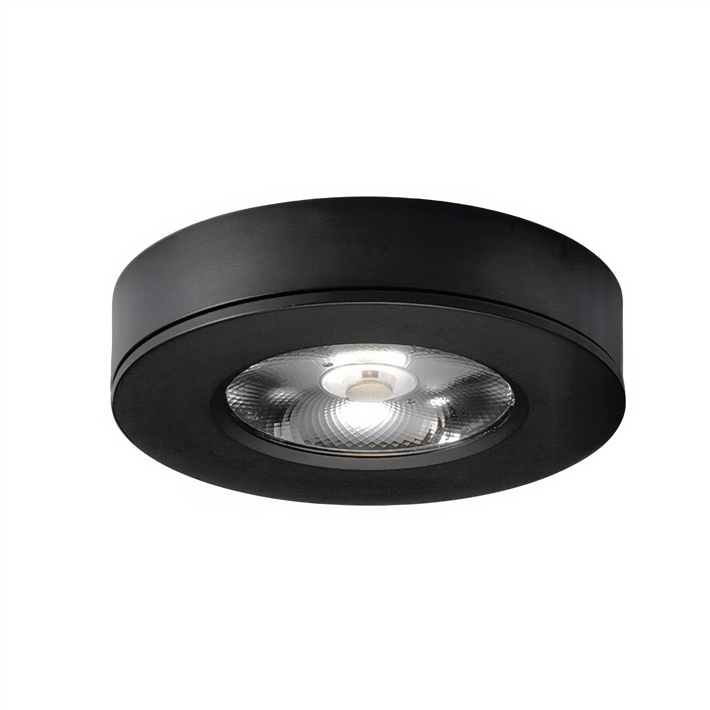 Luminária Spot Sobrepor Moderno Minimalista Redondo Antiofuscante LED Klin 220v - Preto / 3W / Branco Quente (3000K)