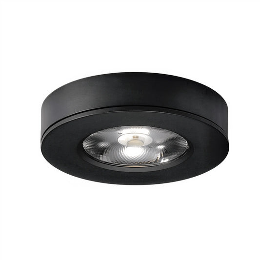 Luminária Spot Sobrepor Moderno Minimalista Redondo Antiofuscante LED Klin 220v - Preto / 3W / Branco Quente (3000K)