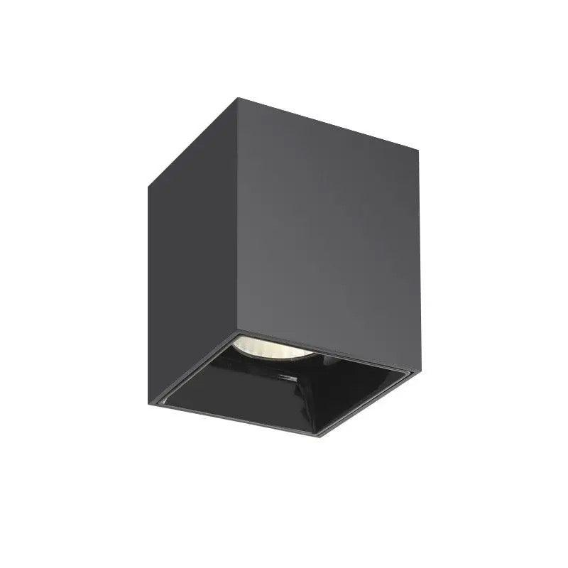 Luminária Spot Sobrepor Moderno Quadrado Recuado Anti-Glare LED Bolt - Preto / 7W / Branco Quente (3000K)