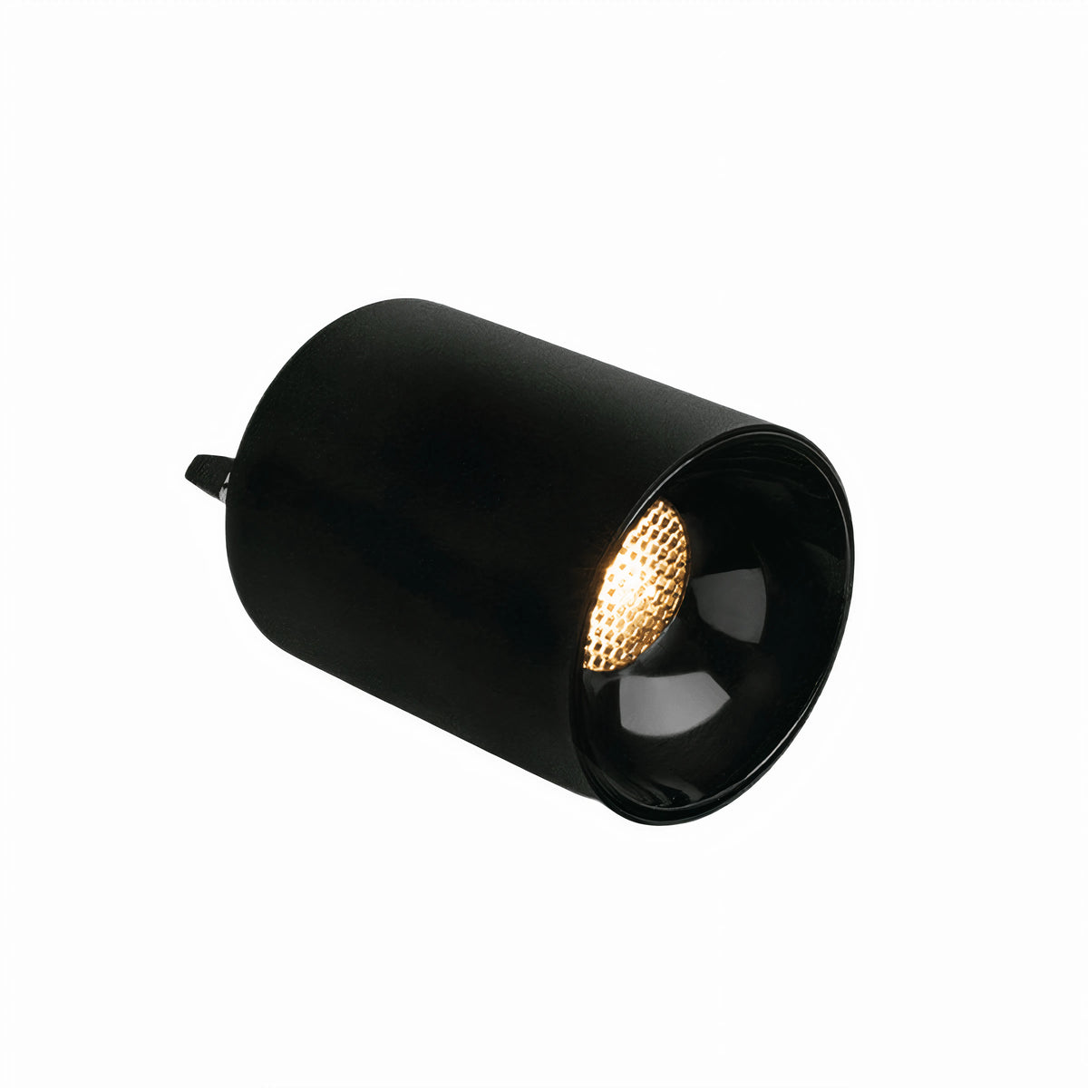 Luminária Spot Sobrepor Moderno Redondo Recuado Anti-Glare LED Flare - Preto / 7W / Branco Quente (3000K)