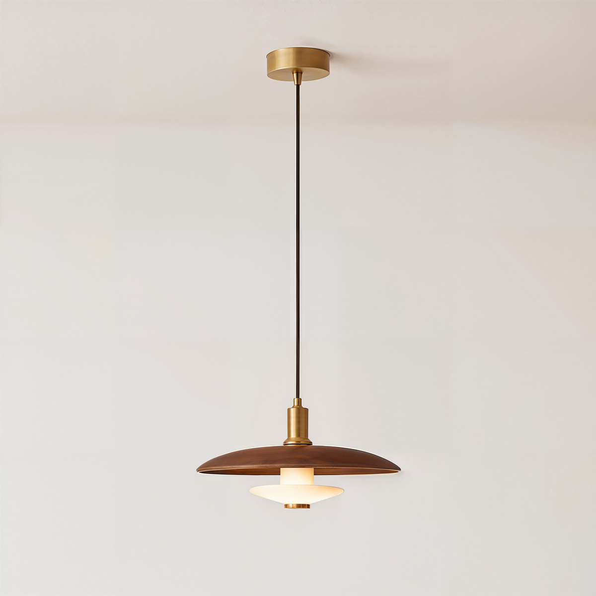 Luminária Pendente Moderna Minimalista Madeira Etoliê