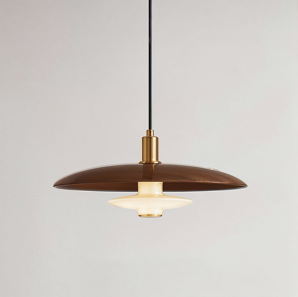Luminária Pendente Moderna Minimalista Madeira Etoliê