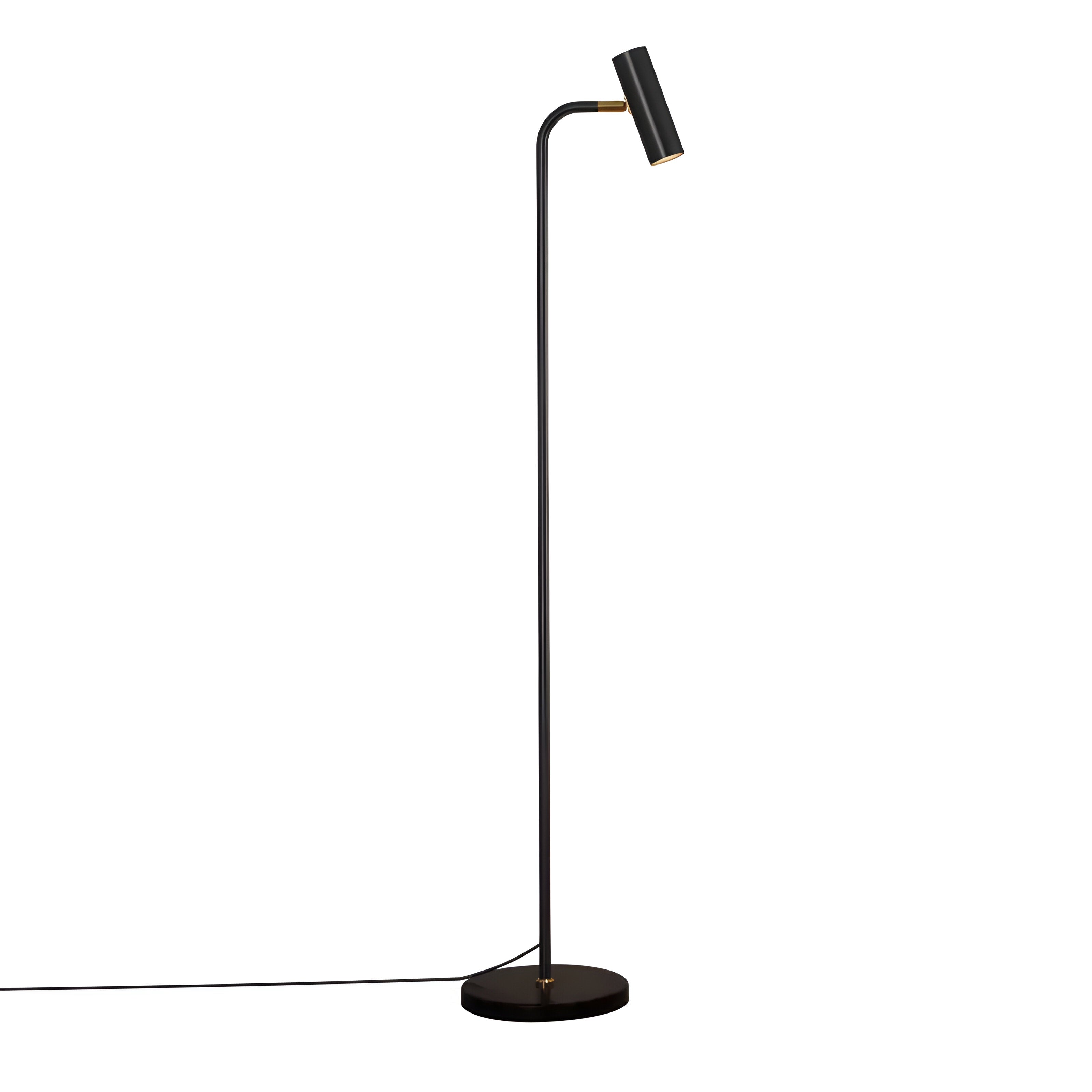 Luminária de Piso Chão Coluna Moderna Minimalista Articulada Metal Mármore LED Wind