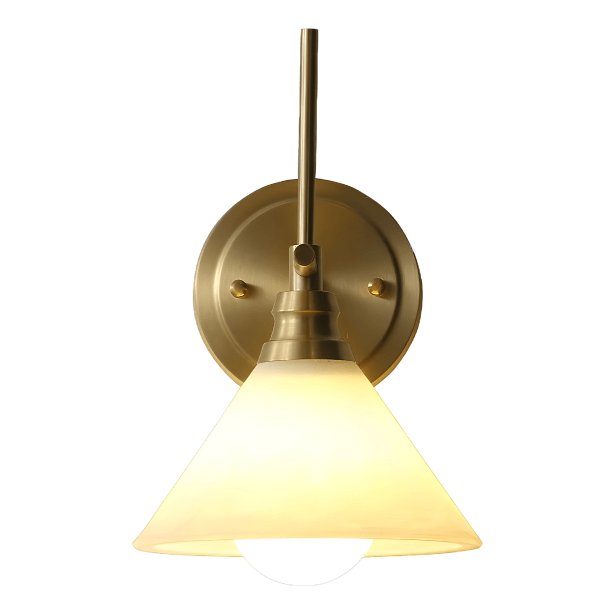 Luminária Arandela Moderna Minimalista Latão Vidro Aspen - Dourado / Latão