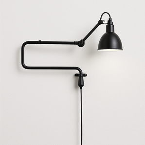 Luminária Arandela Moderno Minimalista Articulada Metal Dacco - Preto / Alumínio - ORNE™