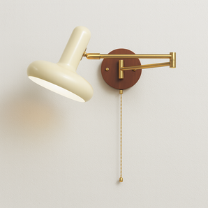 Luminária Arandela Articulada Moderna Minimalista Madeira Metal Allada