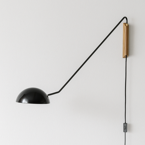 Luminária Arandela Moderna Minimalista Articulável Alle - Preto / 110cm / Branco Quente (3000K) - ORNE™