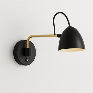 Luminária Arandela Moderno Minimalista Articulada Hall - Preto - ORNE™