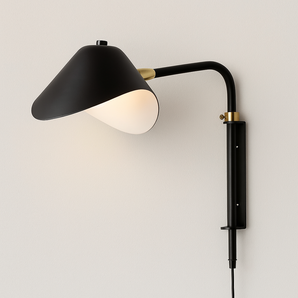 Luminária Arandela Moderna Minimalista Metal Articulada Navy - Preto - ORNE™