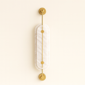 Luminária Arandela Moderna Minimalista Mármore Metal Linear LED Soava