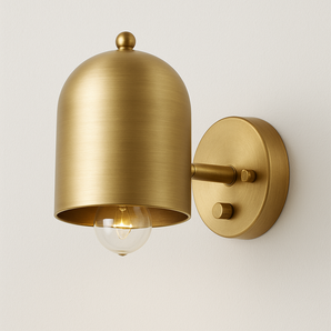 Luminária Arandela Minimalista Metal Grim - Dourado / Ø12x17cm - ORNE™