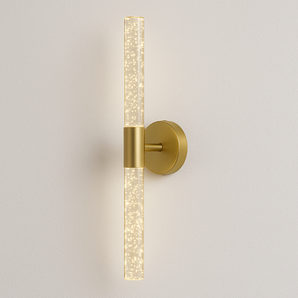 Luminária Arandela Moderna Minimalista LED Acrílico Stick - Dourado / Branco Quente (3000K) - ORNE™