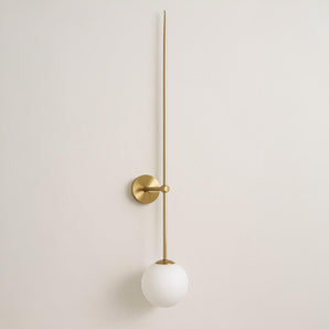 Luminária Arandela Moderna Minimalista Globo de Vidro Thin - Dourado - ORNE™