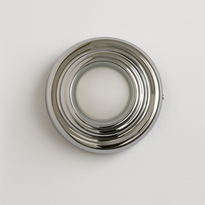 Luminária Arandela Moderna Minimalista Vidro Metal Prata Zinne