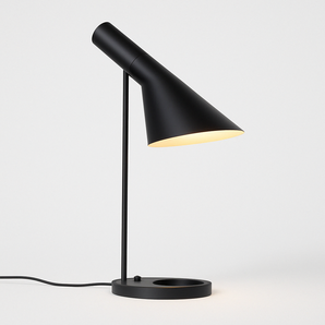 Luminária de Mesa Abajur Minimalista Retrô Zag - Preto - ORNE™