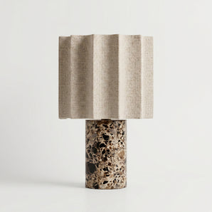 Luminária de Mesa Abajur Moderno Minimalista Pedra Tecido LED Ixelles — ORNE