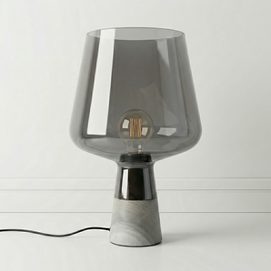 Luminária de Mesa Abajur Moderno Minimalista Vidro Concreto Aramezzo — ORNE