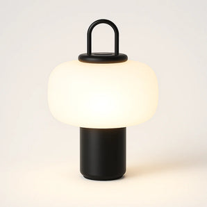 Luminária de Mesa Abajur Moderna Minimalista Barcato - Preto / Branco Quente (3000K) - ORNE™