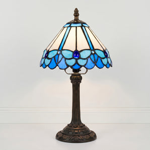 Luminária de Mesa Tiffany Retrô Minimalista Metal Resina Vidro Serdang — ORNE