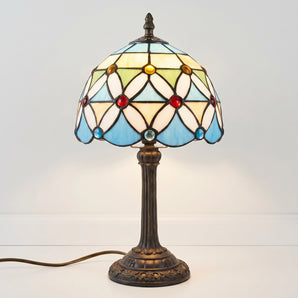 Luminária de Mesa Tiffany Retrô Minimalista Resina Vidro Metal Kajang — ORNE