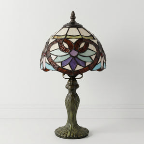Luminária de Mesa Tiffany Retrô Minimalista Vidro Resina Metal Bukit — ORNE