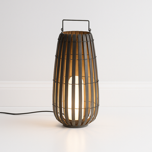 Luminária de Piso Coluna Minimalista Rústica Externo LED IP65 Luau - Plug de Tomada / Altura 25cm - ORNE™