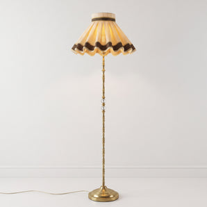 Luminária de Piso Retrô Clássico Metal Tecido Plátano — ORNE