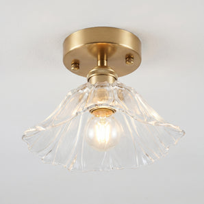Luminária de Teto Plafon Sobrepor Orgânico Clássico Moderno Vidro Metal Salem — ORNE